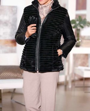 Μπουφάν με υφαντή γούνα Witt Weiden  - fashionworld.gr