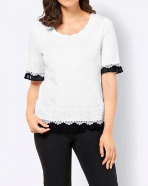 λευκό/μαύρο Ζέρσεϊ Shirt Création L by Heine