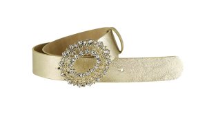 Δερμάτινη ζώνη με στρας Collezione Alessandro  - fashionworld.gr