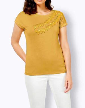 Ζέρσεϊ shirt με δαντέλα Création L  - fashionworld.gr