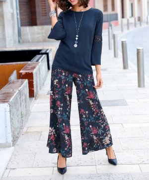 Σταμπωτό παντελόνι Création L  - fashionworld.gr