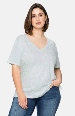 Βαμβακερό T-Shirt Sheego  - fashionworld.gr