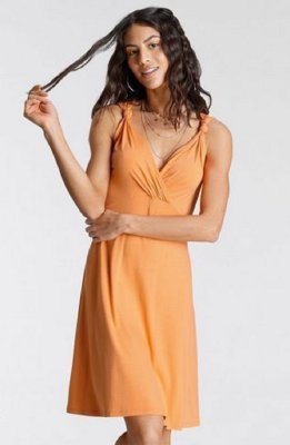 Ζέρσεϊ φόρεμα με κόμπο στους ώμους Laura Scott  - fashionworld.gr