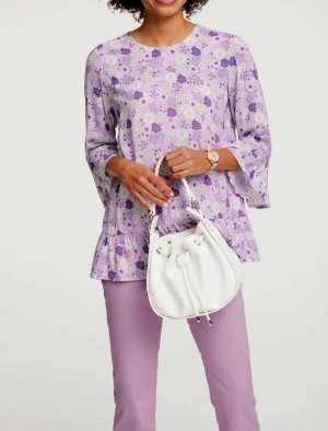 Σταμπωτή πουκαμίσα Linea Tesini Καθαρό βισκόζ  - fashionworld.gr