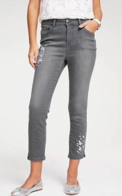 Designer-Push-up-Jeans με πέρλες Linea Tesini  - fashionworld.gr