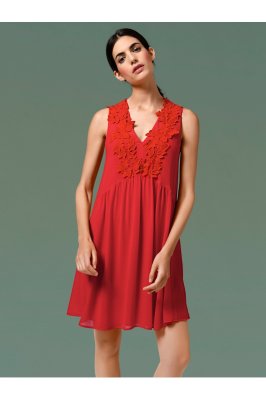 Babydoll-Chiffon φόρεμα Heine - Best Connections  - fashionworld.gr