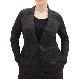 Ζέρσεϊ μπλέιζερ με καρό ντεσέν Tom Tailor  - fashionworld.gr