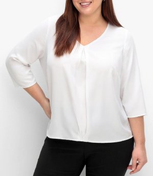 3/4-μανίκια-πουκαμίσα με πλισέ πιέτες Sheego  - fashionworld.gr