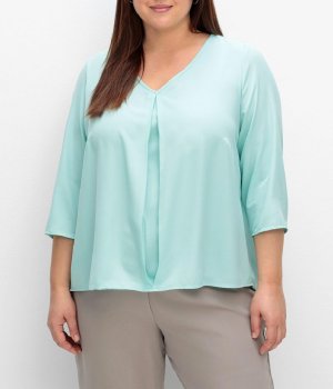 3/4-μανίκια-πουκαμίσα με πλισέ πιέτες Sheego  - fashionworld.gr
