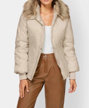 Καπιτονέ Μπουφάν με υφαντή γούνα Ashley Brooke  - fashionworld.gr