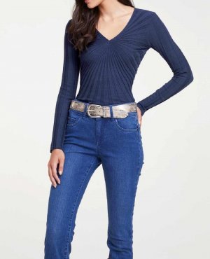 Ριπ πλεκτό πουλόβερ Heine.  - fashionworld.gr