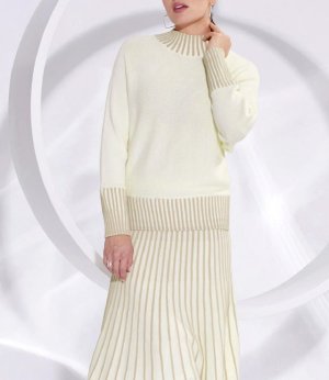 Μάλλινο πουλόβερ με μανίκια νυχτερίδα  Création L  - fashionworld.gr