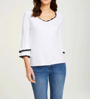 Designer-Πουλόβερ με βολάν Ashley Brooke  - fashionworld.gr