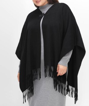 μαύρο Poncho σε Cape-Stil Sheego by Heine