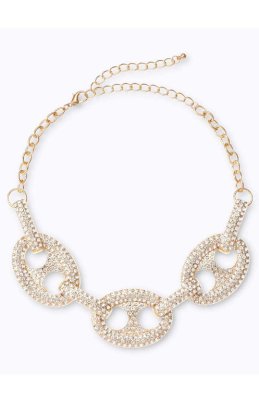 Κολιέ με γυάλινες πέτρες Heine  - fashionworld.gr