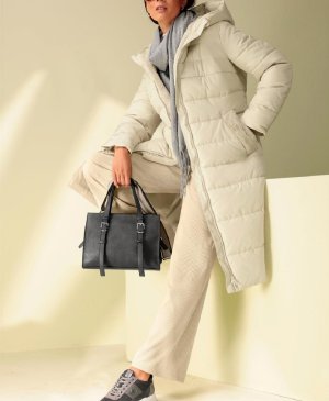 Καπιτονέ παλτό με υφαντή γούνινη επένδυση Heine  - fashionworld.gr