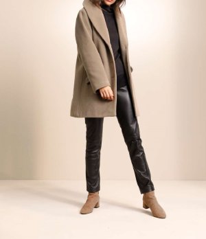 Luxus-Μάλλινο κοντό παλτό Création L Premium  - fashionworld.gr