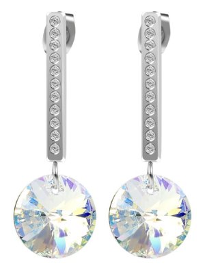 Akzent Σκουλαρίκια από ατσάλι με Swarowski  - fashionworld.gr