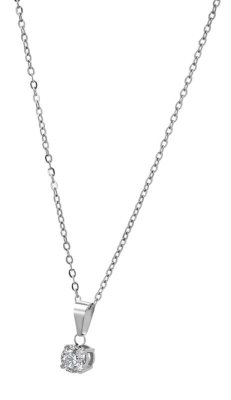 Akzent Αλυσίδα με κρεμαστό από ζιργκόν,   - fashionworld.gr