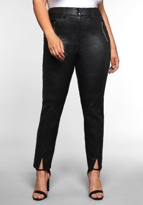 Push-Up-Stretch παντελόνι με γυαλιστερό τύπωμα She  - fashionworld.gr