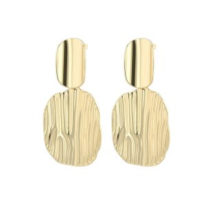 Vangelia Statement Σκουλαρίκια κρεμαστά από ατσάλι  - fashionworld.gr