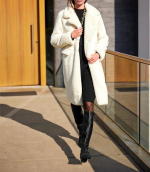 Παλτό από απομίμηση γούνας με ρεβέρ γιακά Heine  - fashionworld.gr