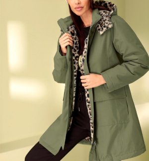 Λειτουργικό parka με Leo-υφαντή γούνα Heine  - fashionworld.gr